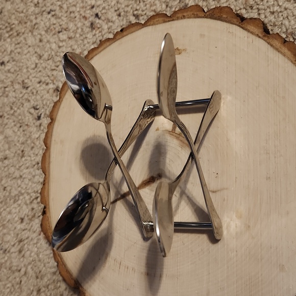 Lefard Stainless Steel Spoon Design Napkin Holder - Picture 2 of 10